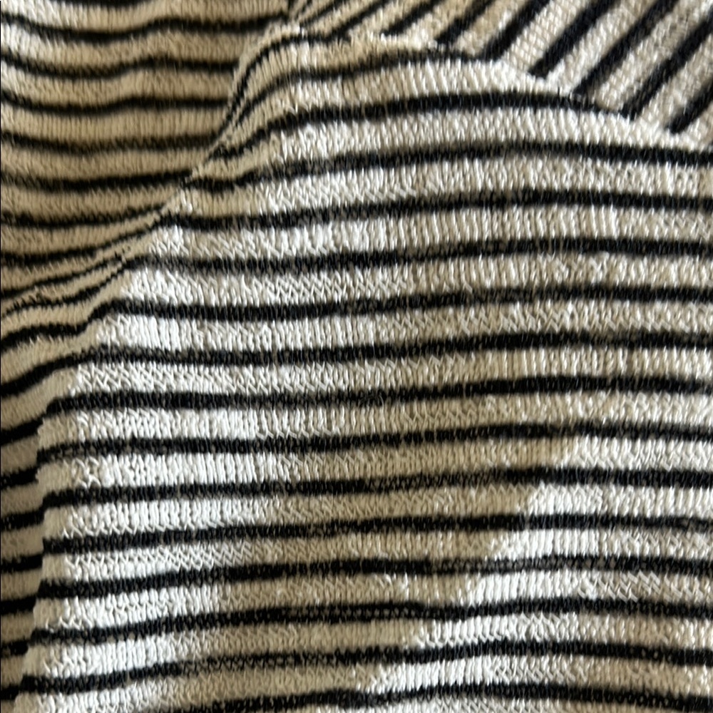 ▪️EXPRESS Striped Black/White Open Back Adjustable Waistband Loose Women’s Sz M - Picture 7 of 9